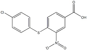 4-(4-Chloro-phenylsulfanyl)-3-nitro-benzoic acid,,结构式