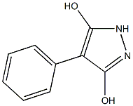 4-phenyl-1H-pyrazole-3,5-diol 结构式