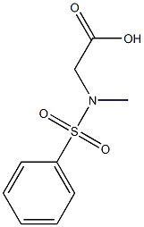 [methyl(phenylsulfonyl)amino]acetic acid Struktur