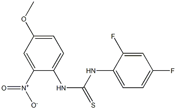 N-(2,4-difluorophenyl)-N'-(4-methoxy-2-nitrophenyl)thiourea,,结构式