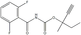 1-ethyl-1-methylprop-2-ynyl N-(2,6-difluorobenzoyl)carbamate Structure