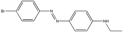 N1-ethyl-4-[2-(4-bromophenyl)diaz-1-enyl]aniline 化学構造式