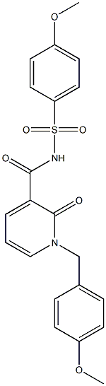  4-methoxy-N-{[1-(4-methoxybenzyl)-2-oxo-1,2-dihydro-3-pyridinyl]carbonyl}benzenesulfonamide