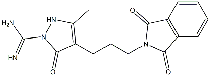 4-[3-(1,3-dioxo-1,3-dihydro-2H-isoindol-2-yl)propyl]-3-methyl-5-oxo-2,5-dihydro-1H-pyrazole-1-carboximidamide Structure