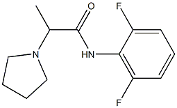 N1-(2,6-difluorophenyl)-2-tetrahydro-1H-pyrrol-1-ylpropanamide 结构式