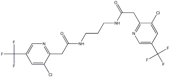 2-[3-chloro-5-(trifluoromethyl)-2-pyridinyl]-N-[3-({2-[3-chloro-5-(trifluoromethyl)-2-pyridinyl]acetyl}amino)propyl]acetamide 结构式