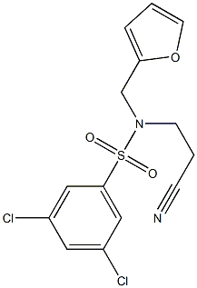 N1-(2-cyanoethyl)-N1-(2-furylmethyl)-3,5-dichlorobenzene-1-sulfonamide