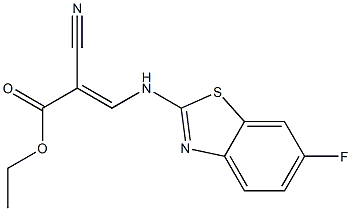 ethyl 2-cyano-3-[(6-fluoro-1,3-benzothiazol-2-yl)amino]acrylate Structure