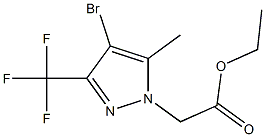 ethyl 2-[4-bromo-5-methyl-3-(trifluoromethyl)-1H-pyrazol-1-yl]acetate Structure