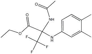 ethyl 2-(acetylamino)-2-(3,4-dimethylanilino)-3,3,3-trifluoropropanoate