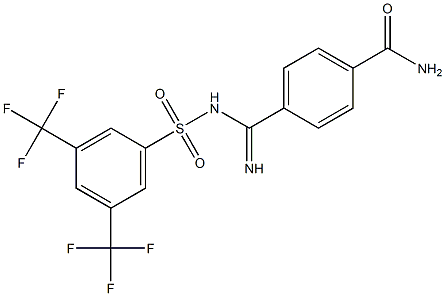 4-[({[3,5-di(trifluoromethyl)phenyl]sulfonyl}amino)(imino)methyl]benzamide