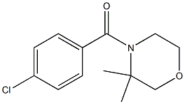 (4-chlorophenyl)(3,3-dimethylmorpholino)methanone Struktur
