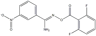 O1-(2,6-difluorobenzoyl)-3-nitrobenzene-1-carbohydroximamide Structure
