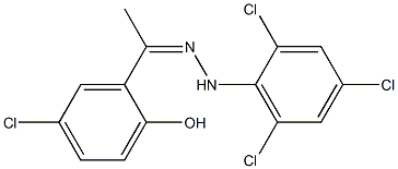 1-(5-chloro-2-hydroxyphenyl)ethan-1-one 1-(2,4,6-trichlorophenyl)hydrazone Structure