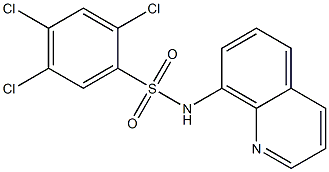 N1-(8-quinolyl)-2,4,5-trichlorobenzene-1-sulfonamide,,结构式