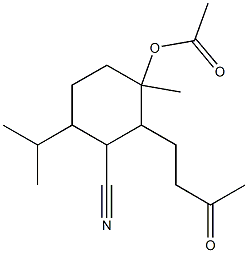 3-cyano-4-isopropyl-1-methyl-2-(3-oxobutyl)cyclohexyl acetate