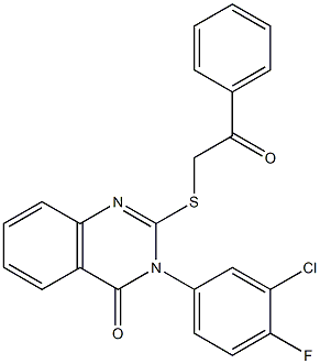 3-(3-chloro-4-fluorophenyl)-2-[(2-oxo-2-phenylethyl)thio]-3,4-dihydroquinazolin-4-one