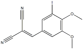 2-(3-iodo-4,5-dimethoxybenzylidene)malononitrile Structure