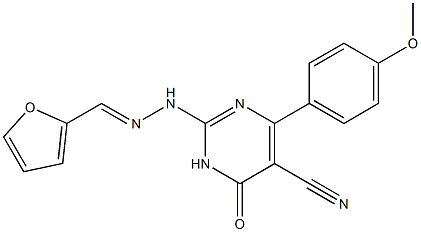 2-[2-(2-furylmethylidene)hydrazino]-4-(4-methoxyphenyl)-6-oxo-1,6-dihydropyrimidine-5-carbonitrile|