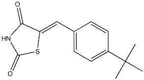 5-{(Z)-[4-(tert-butyl)phenyl]methylidene}-1,3-thiazolane-2,4-dione,,结构式