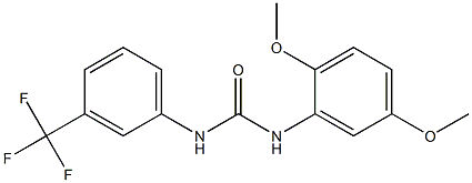 N-(2,5-dimethoxyphenyl)-N'-[3-(trifluoromethyl)phenyl]urea 化学構造式