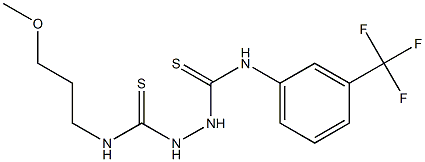 N1-(3-methoxypropyl)-N2-[3-(trifluoromethyl)phenyl]hydrazine-1,2-dicarbothioamide,,结构式