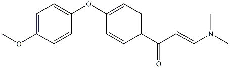 3-(dimethylamino)-1-[4-(4-methoxyphenoxy)phenyl]prop-2-en-1-one 化学構造式