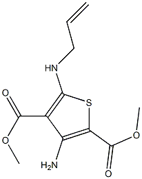 dimethyl 5-(allylamino)-3-aminothiophene-2,4-dicarboxylate,,结构式