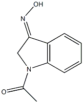 1-(3-hydroxyimino-2,3-dihydro-1H-indol-1-yl)ethan-1-one Struktur