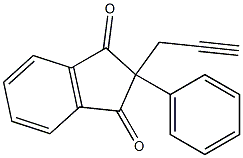 2-phenyl-2-prop-2-ynylindane-1,3-dione 化学構造式