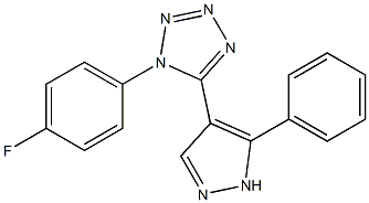 1-(4-fluorophenyl)-5-(5-phenyl-1H-pyrazol-4-yl)-1H-1,2,3,4-tetraazole 结构式