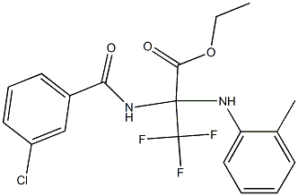  ethyl 2-[(3-chlorobenzoyl)amino]-3,3,3-trifluoro-2-(2-toluidino)propanoate