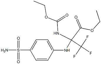 ethyl 2-[4-(aminosulfonyl)anilino]-2-[(ethoxycarbonyl)amino]-3,3,3-trifluoropropanoate Structure