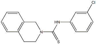 N2-(3-chlorophenyl)-1,2,3,4-tetrahydroisoquinoline-2-carbothioamide Structure