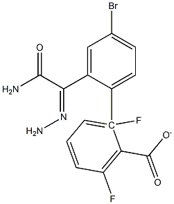 2-[2-(aminocarbonyl)carbohydrazonoyl]-4-bromophenyl 2,6-difluorobenzoate,,结构式