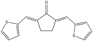 2,5-di(2-thienylmethylidene)cyclopentan-1-one,,结构式