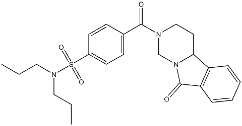 N1,N1-dipropyl-4-[(9-oxo-1,2,3,4,4a,9-hexahydropyrimido[6,1-a]isoindol-2-yl)carbonyl]benzene-1-sulfonamide,,结构式