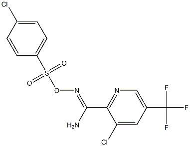 3-chloro-N'-{[(4-chlorophenyl)sulfonyl]oxy}-5-(trifluoromethyl)-2-pyridinecarboximidamide