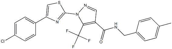 1-[4-(4-chlorophenyl)-1,3-thiazol-2-yl]-N-(4-methylbenzyl)-5-(trifluoromethyl)-1H-pyrazole-4-carboxamide|