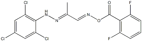 1-{[(2,6-difluorobenzoyl)oxy]imino}acetone N-(2,4,6-trichlorophenyl)hydrazone Struktur