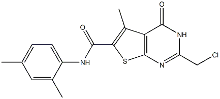 2-(chloromethyl)-N-(2,4-dimethylphenyl)-5-methyl-4-oxo-3,4-dihydrothieno[2,3-d]pyrimidine-6-carboxamide