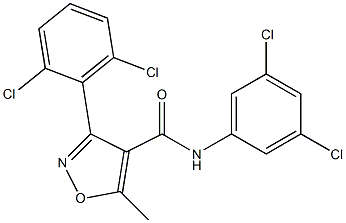 3-(2,6-dichlorophenyl)-N-(3,5-dichlorophenyl)-5-methyl-4-isoxazolecarboxamide Structure