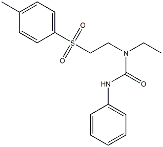 N-ethyl-N-{2-[(4-methylphenyl)sulfonyl]ethyl}-N'-phenylurea,,结构式