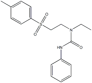 N-ethyl-N-{2-[(4-methylphenyl)sulfonyl]ethyl}-N'-phenylurea Struktur