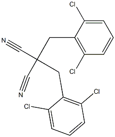 2,2-di(2,6-dichlorobenzyl)malononitrile Structure