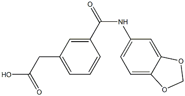 2-{3-[(1,3-benzodioxol-5-ylamino)carbonyl]phenyl}acetic acid