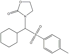 3-{cyclohexyl[(4-methylphenyl)sulfonyl]methyl}-1,3-oxazolan-2-one Structure