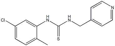 N-(5-chloro-2-methylphenyl)-N'-(4-pyridylmethyl)thiourea 化学構造式