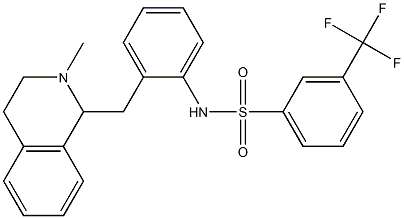 N1-{2-[(2-methyl-1,2,3,4-tetrahydroisoquinolin-1-yl)methyl]phenyl}-3-(trifluoromethyl)benzene-1-sulfonamide Structure