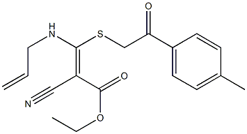 ethyl 3-(allylamino)-2-cyano-3-{[2-(4-methylphenyl)-2-oxoethyl]thio}acrylate